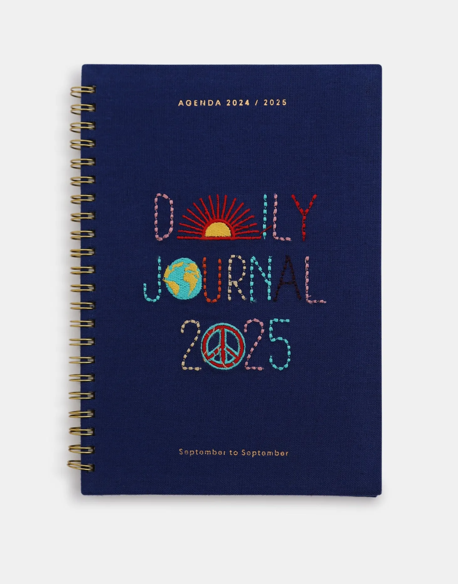 Agenda Escolar Bordada Semana Vista 2024-2025