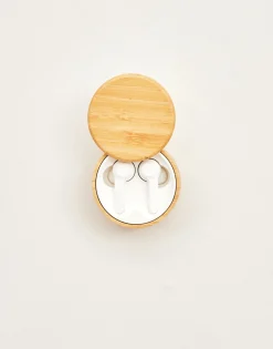 Airpods Caja Bambú Redonda