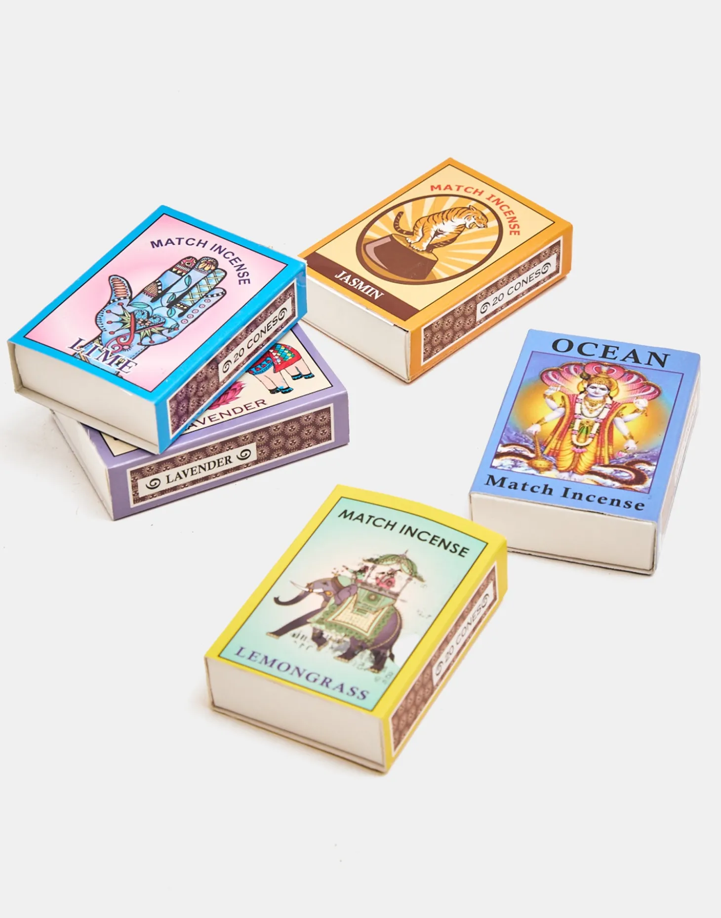 Caja Cerillas Incienso Conos