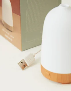 Difusor Aroma Base Color Madera Usb