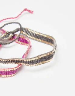 Pack 2 Pulseras Ribete Dorado