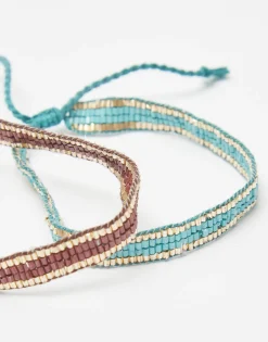 Pack 2 Pulseras Ribete Dorado