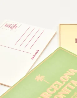 Postal Barcelona Bonita Madera