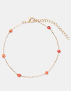 Pulsera Dorada Piedra Color