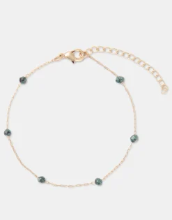 Pulsera Dorada Piedra Color