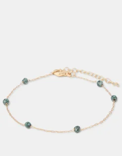 Pulsera Dorada Piedra Color