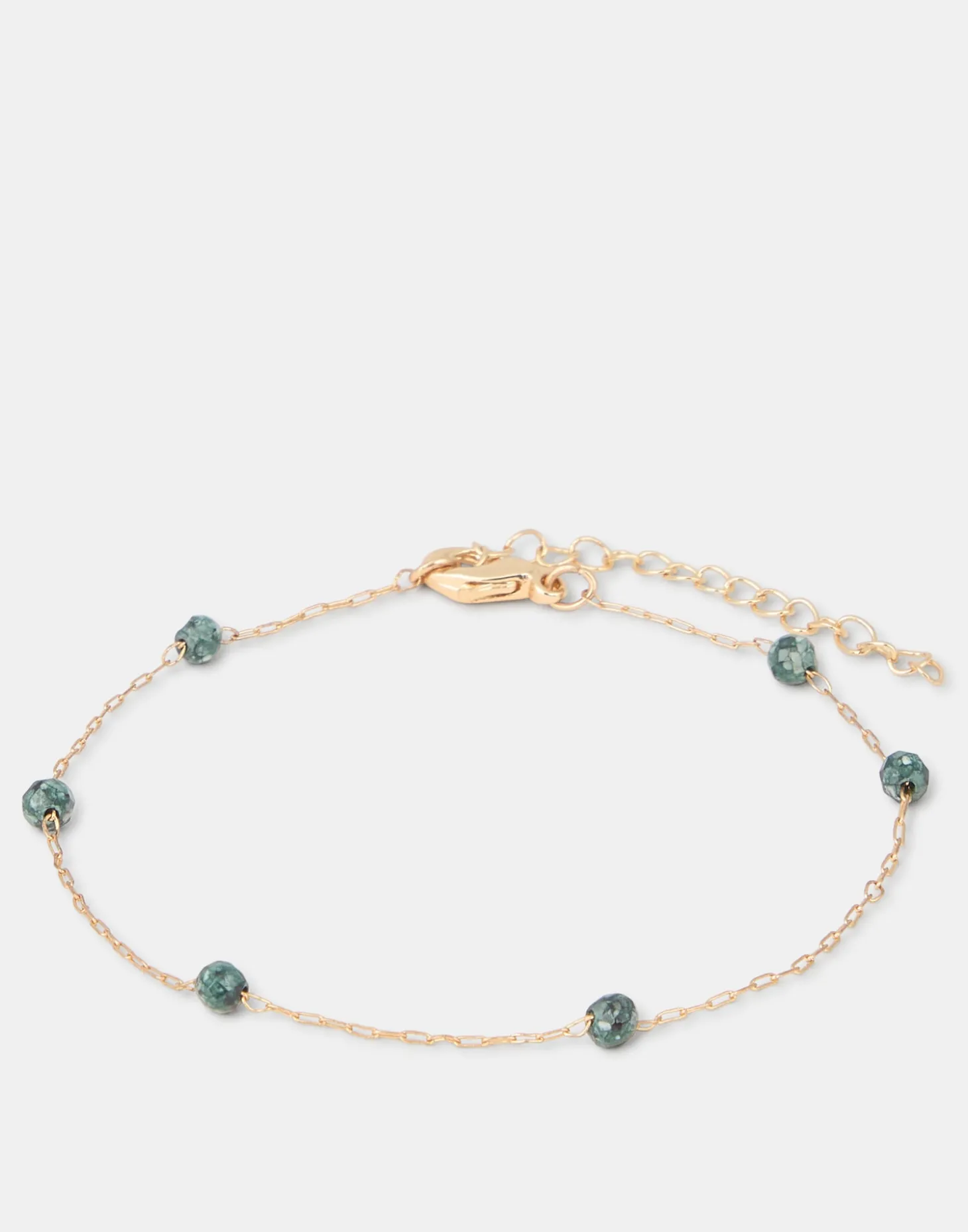 Pulsera Dorada Piedra Color