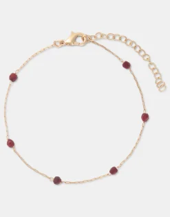 Pulsera Dorada Piedra Color