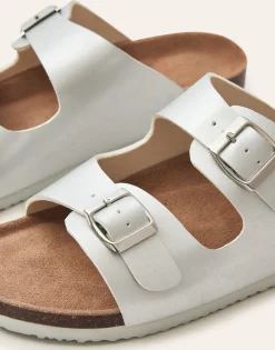 Sandalia Doble Hebilla Ergonómica Metalizada